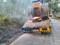 Sopir dan Kernet Tewas Setelah Truk Angkut Alat Berat Tersangkut Kabel Listrik di Cilacap