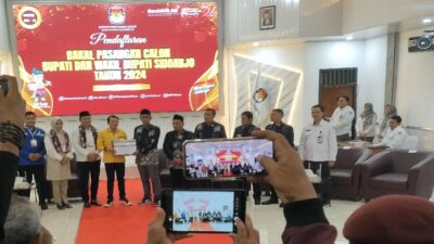 KPU Sidoarjo Menerima Pendaftaran Paslon Subandi-Mimik yang Didukung oleh Gerindra, Golkar, dan Demokrat