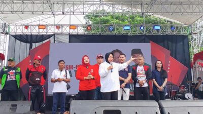 Risma Turut Hadir dalam Kampanye Besar Paslon 01 Inda-Aldi di Pemilihan Walikota Madiun