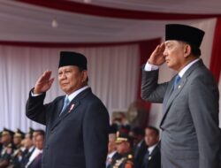 Excited Crowds Cheer for Prabowo Subianto and Defense Minister Sjafrie as They Ride Maung After Handover Ceremony